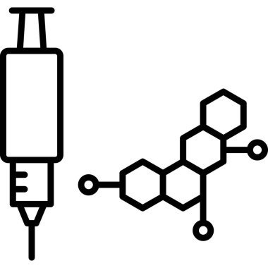 Kimyasal ve modern simgenin vektör çizimi