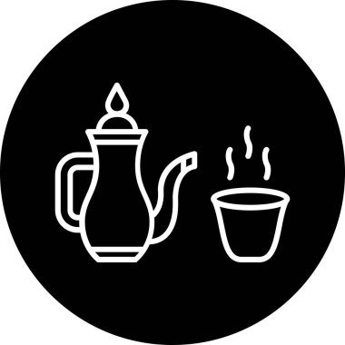 Çay. Web simgesi basit illüstrasyon