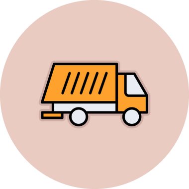 kargo kamyonu vektör simgesi