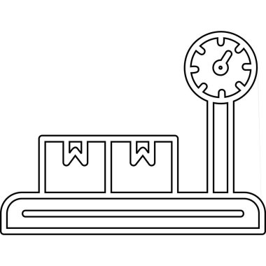 mekanik makine ve dişlilerin çizgi simgesi