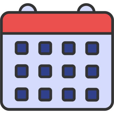 Takvim simgesi, modern vektör resimleme tasarımı