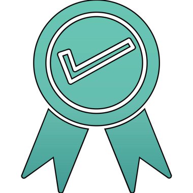 Rozet simge vektör çizim