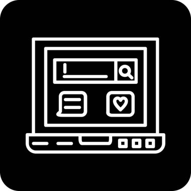 Web simgesi, vektör illüstrasyonu