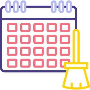 Takvim simgesinin vektör illüstrasyonu