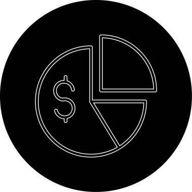 Dolar. Web simgesi basit illüstrasyon