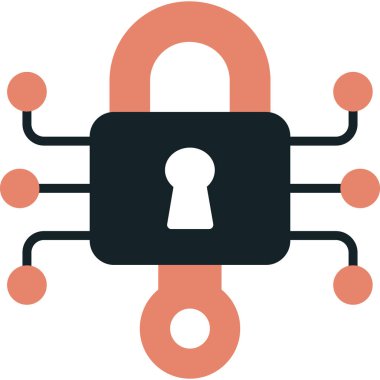 Kilit. Web simgesi basit illüstrasyon