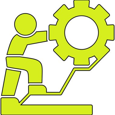 dişli takım çalışması vektör illüstrasyonu