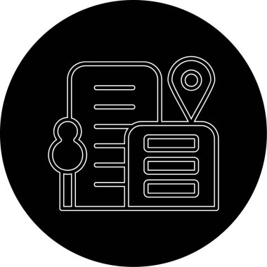 Vektör konumu simge illüstrasyonu