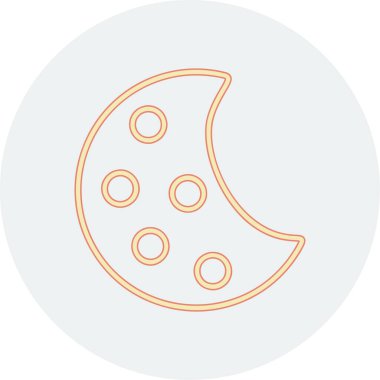 Ay. Web simgesi basit illüstrasyon