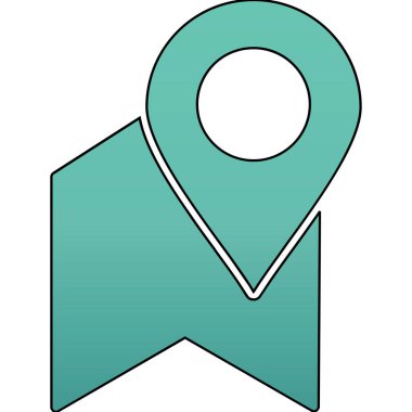 konum pin haritası simgesi - taslak biçimi