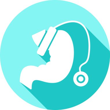 Tıp doktoru ikonu. Düz stil. vektör illüstrasyonu