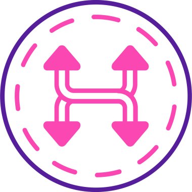 Yol işareti simgesinin vektör illüstrasyonu