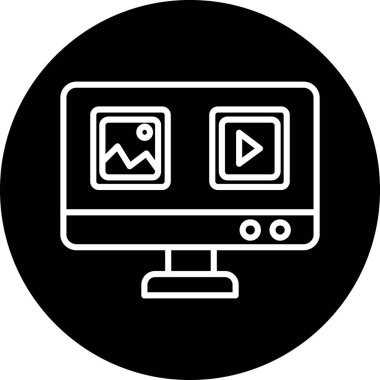 vektör lcd simgesi illüstrasyonu