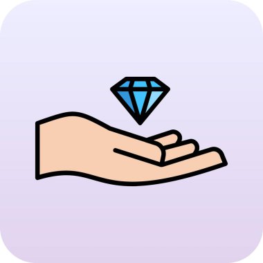 Parmak simgesi olan elmas