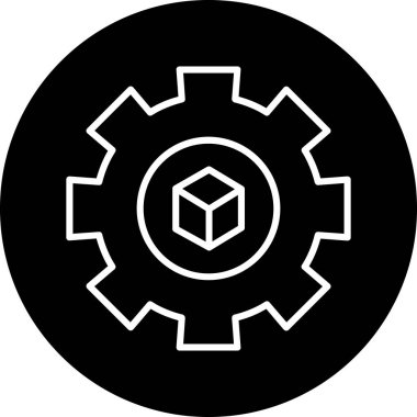 Modern b 'nin vektör illüstrasyonu vites simgesinden yoksun