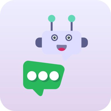 Sohbet simgesinin vektör illüstrasyonu