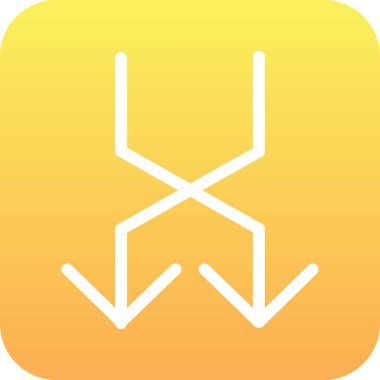 Eşsiz ok aşağı vektör çizgisi simgesi