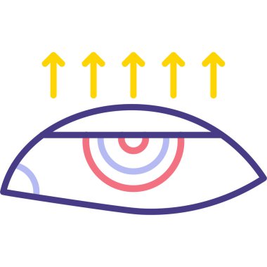 vizyon. Web simgesi basit illüstrasyon