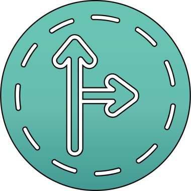 Yol işareti simgesi. vektör illüstrasyonu