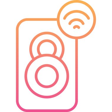 Kablosuz. Web simgesi basit illüstrasyon