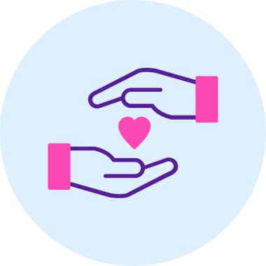 Kalp ikonu vektör illüstrasyonu