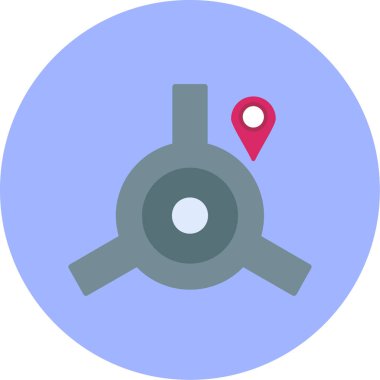 gps konum haritası simgesi düz biçimli