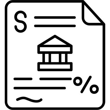 Banka. Web simgesi basit tasarım