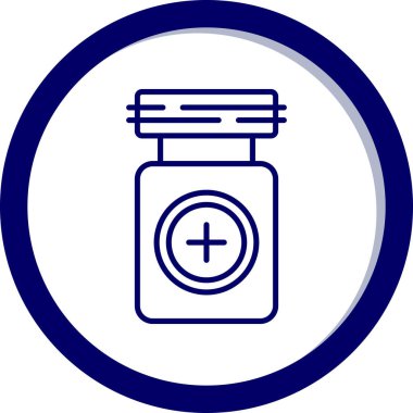 İlaç şişesi vektör simgesi