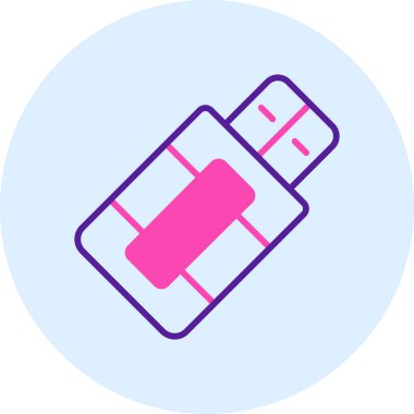 usb simge vektör illüstrasyonu