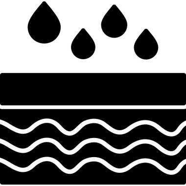 Su. Web simgesi basit illüstrasyon