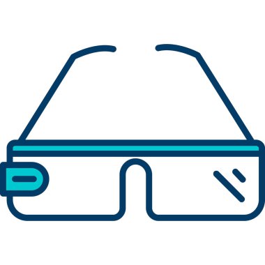 gerçek gerçeklik kulaklığı simgesi ile doldurulmuş dış hat biçimi