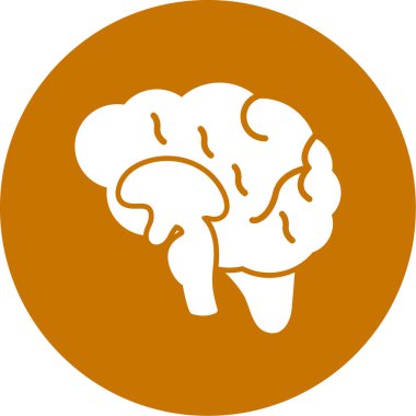 Beyin. Web simgesi basit illüstrasyon