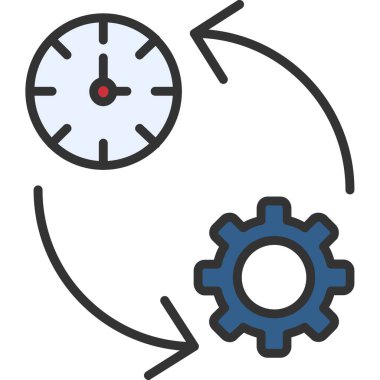 Saat. Web simgesi basit tasarım