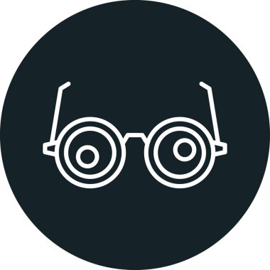 gözlük simgesi, vektör illüstrasyonu