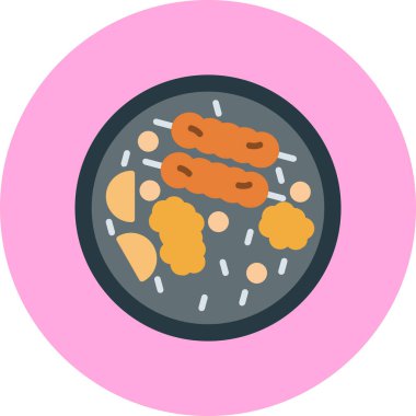 tavuk maması ikonu vektör illüstrasyonu