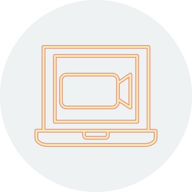 Dizüstü bilgisayar simgesi vektör çizimi