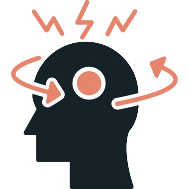 Beyin. Web simgesi basit illüstrasyon