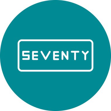 Bir çemberin üzerinde 77-77 yuvarlak çember etiketi.