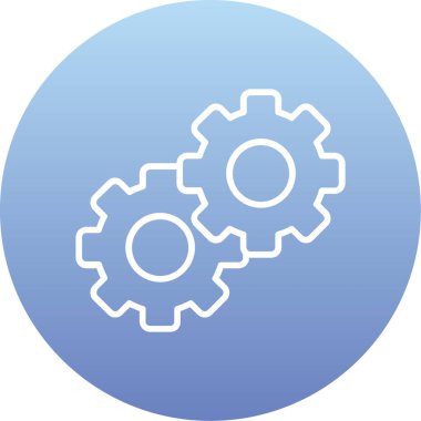 Modern dişli simgesinin vektör çizimi