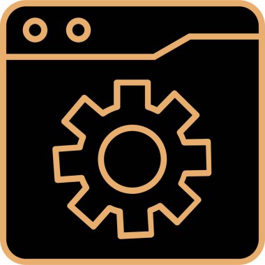 Vites simgesi vektör illüstrasyonu. bu düz biçim siyah arkaplan üzerinde beyaz renkler ve yuvarlak açılar kullanır ve çizer