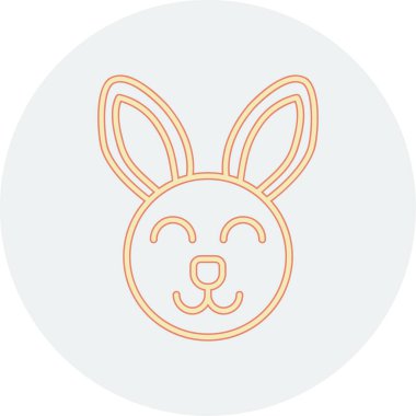 Tavşan simgesi vektör illüstrasyonu