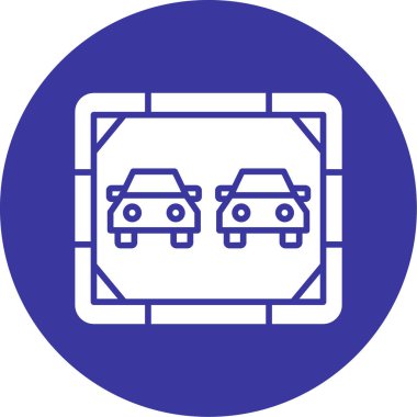 Modern yol simgesinin vektör illüstrasyonu