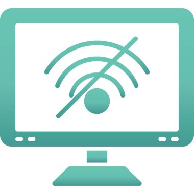 Kablosuz. Web simgesi basit illüstrasyon