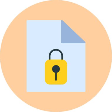 Asma kilit simgesinin vektör illüstrasyonu