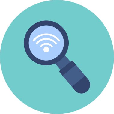 Büyüteç camı web simgesi, vektör çizim