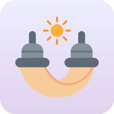 Güneş simgesinin vektör illüstrasyonu