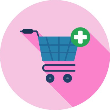 Alışveriş arabası vektör simgesi modern basit vektör illüstrasyonu