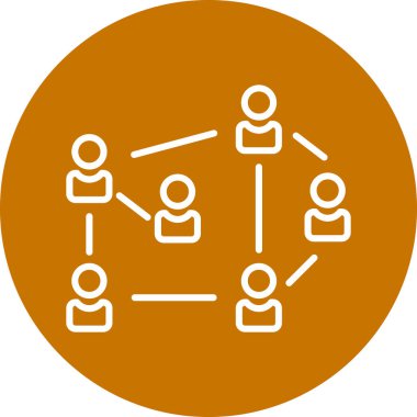 İş ağı simgesi vektör illüstrasyonu