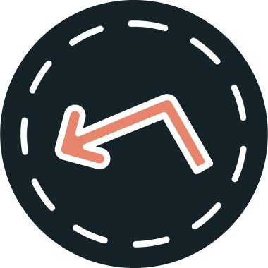 ok yönü simgesi doldurulmuş - taslak biçimi