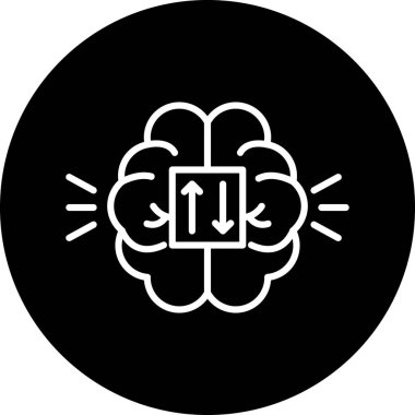 beyin ikonu vektör illüstrasyonu